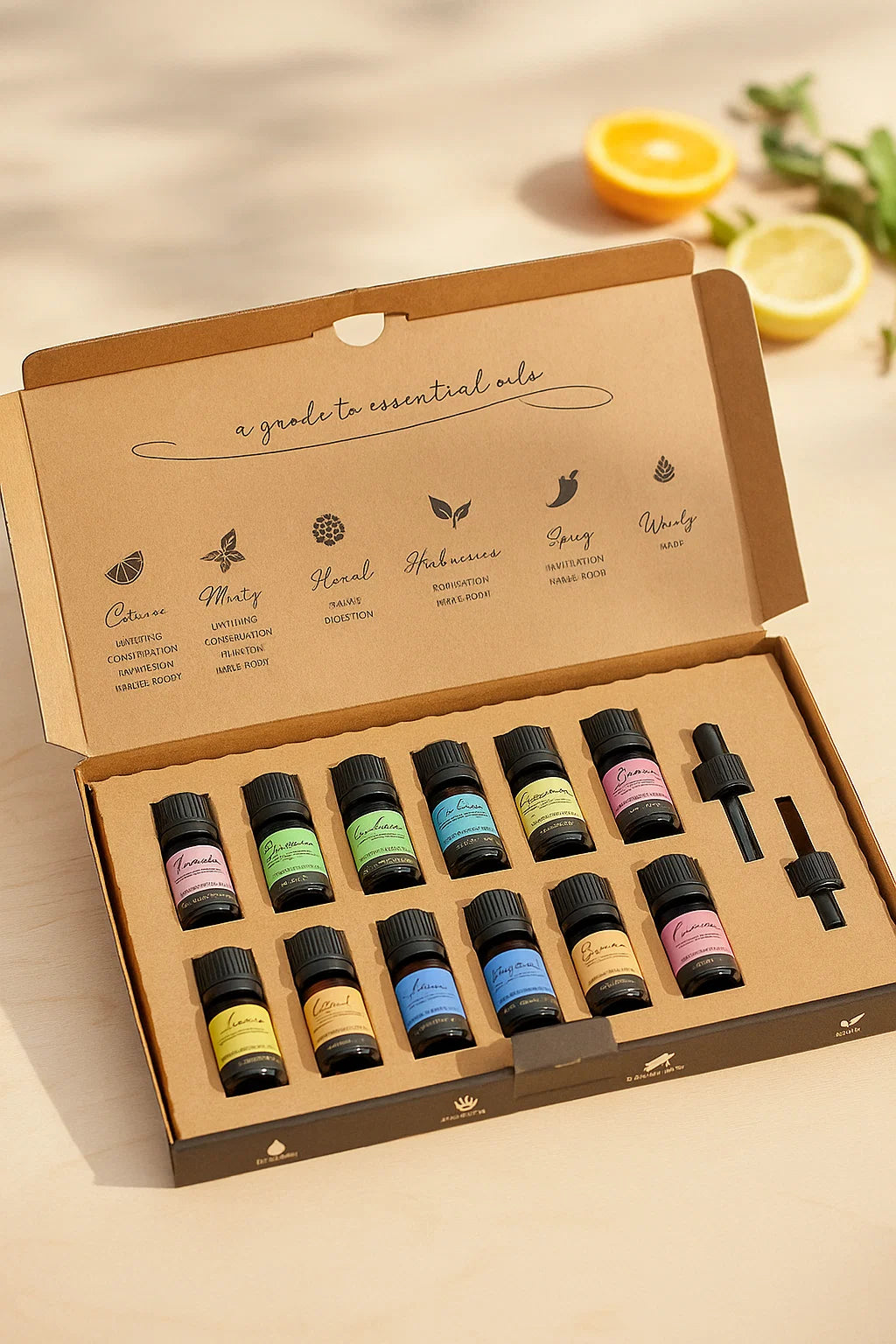 Aromatherapy Essential Oil Set - The Top 12
